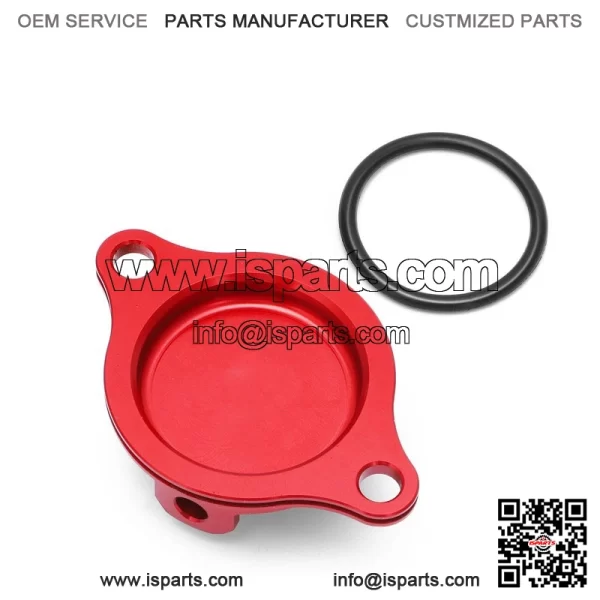 Aluminum Oil Filter Cover w/ Oring Anodized For HONDA TRX450R TRX450ER 2006-2014 - Image 2