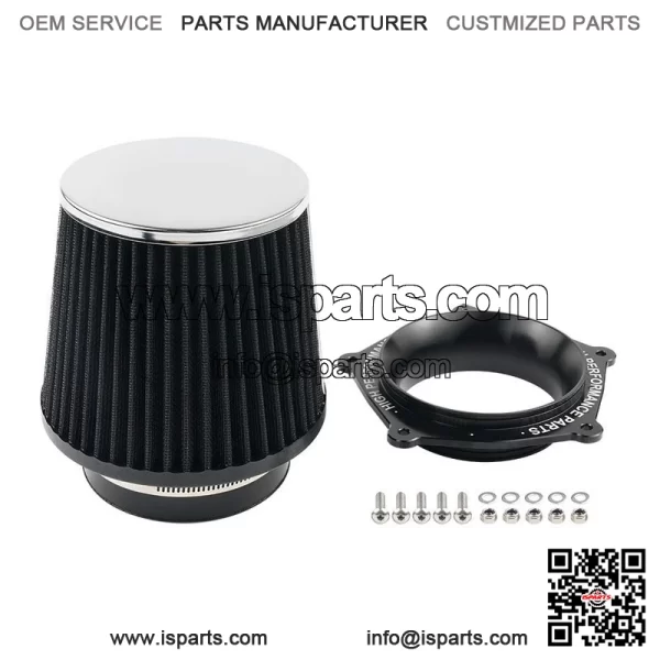 Air Filter Intake w/ Holder Adapter Kit For Yamaha YFZ450R 2009 2010-2023 Black - Image 2