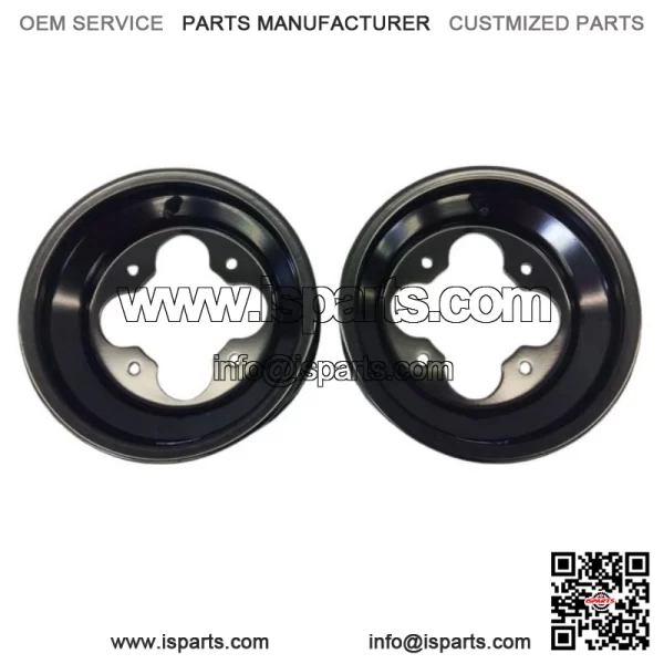 BLACK A5 10" FRONT 9" REAR WHEELS RIMS YAMAHA YFZ450 BANSHEE RAPTOR 700 660 - Image 2