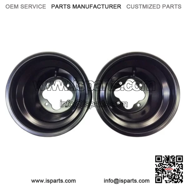 BLACK A5 10" FRONT 9" REAR WHEELS RIMS YAMAHA YFZ450 BANSHEE RAPTOR 700 660 - Image 3