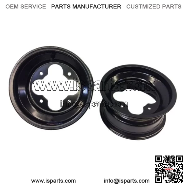 BLACK A5 10" 3+2 FRONT ALUMINUM ROLLED LIP WHEELS RIMS YFZ450 YFZ450R RAPTOR