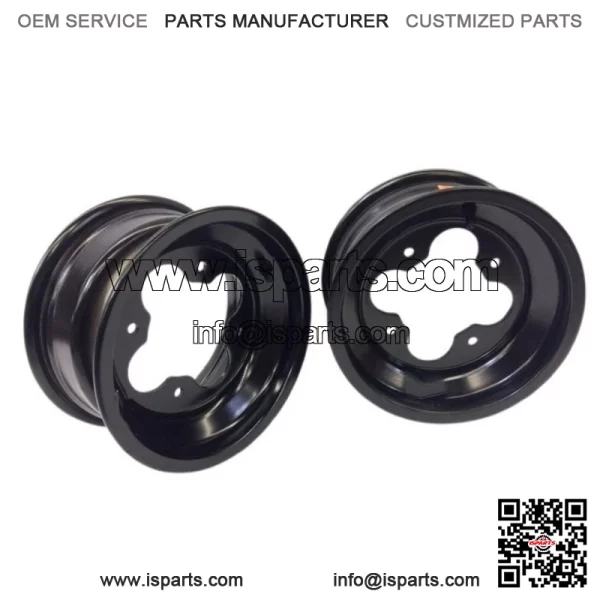 BLACK A5 10" 3+2 FRONT ALUMINUM ROLLED LIP WHEELS RIMS YFZ450 YFZ450R RAPTOR - Image 3