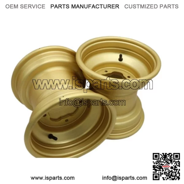 2 x 9" rear aluminum wheels rims 4x115 Yamaha Banshee Raptor 700 YFZ450r GOLD - Image 2
