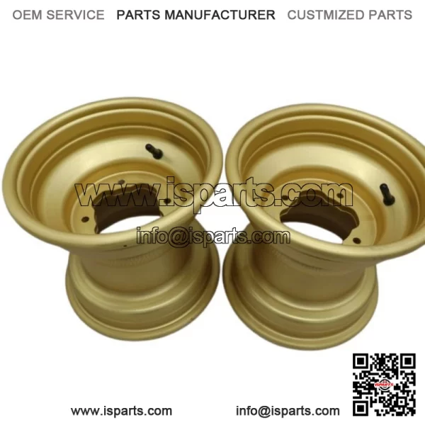 2 x 9" rear aluminum wheels rims 4x115 Yamaha Banshee Raptor 700 YFZ450r GOLD - Image 3
