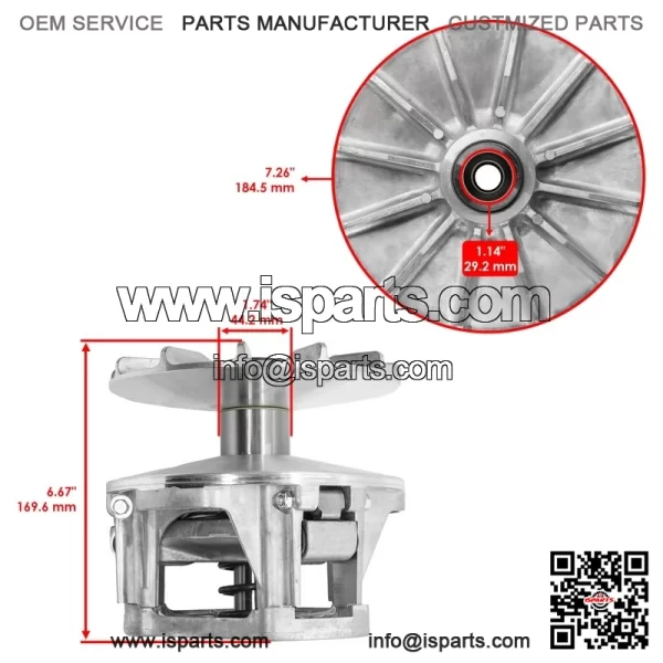1323320 7520531 Primary Clutch W/ Removing Tool For Polaris General 1000 2017 - Image 2