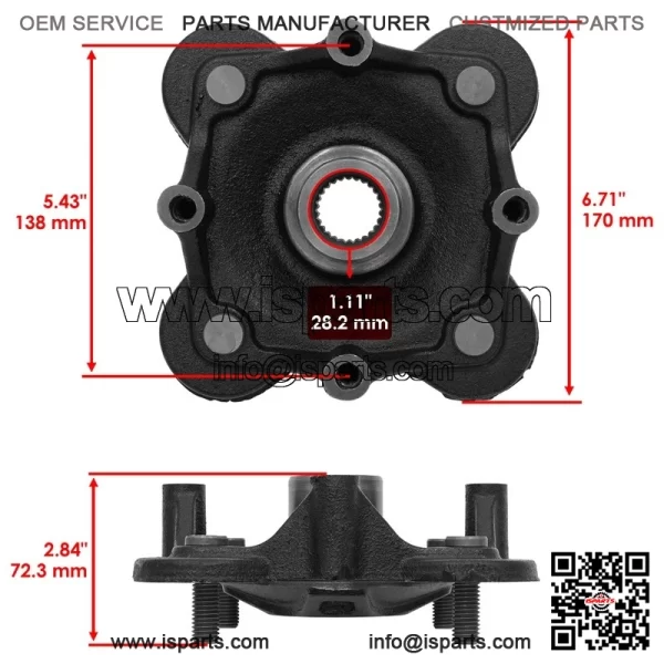 Wheel Hub For Polaris RZR 1000 2019-2021 / RZR 1000 S4 2021-2022  Front & Rear - Image 2