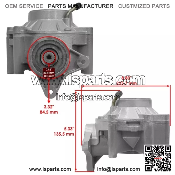 Complete Rear Differential Gear Case For Can-Am Outlander 800 800R 2006-2011 Natural color of aluminum alloy - Image 2