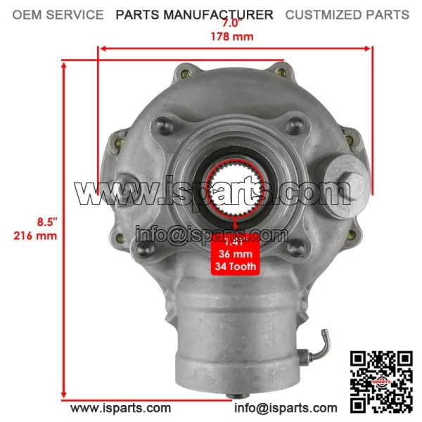Rear Differential & Prop Shaft For Honda Rancher 420 TRX420FM 4x4 2007-2013 - Image 2