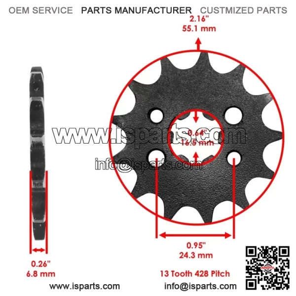 Front Rear Drive Chain Sprocket for Husaberg FC400 1999 /  FC501 1999 - Image 2