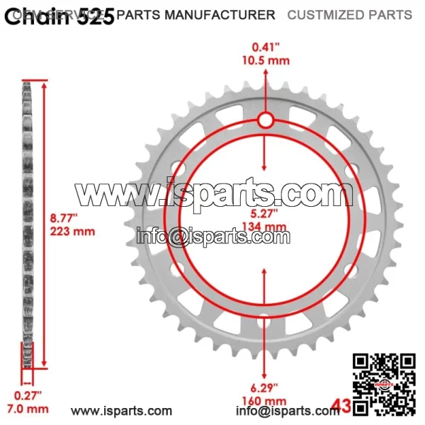 Front Rear Drive Chain Sprocket for Husaberg FC501 1994 / FC600 1994 - Image 3