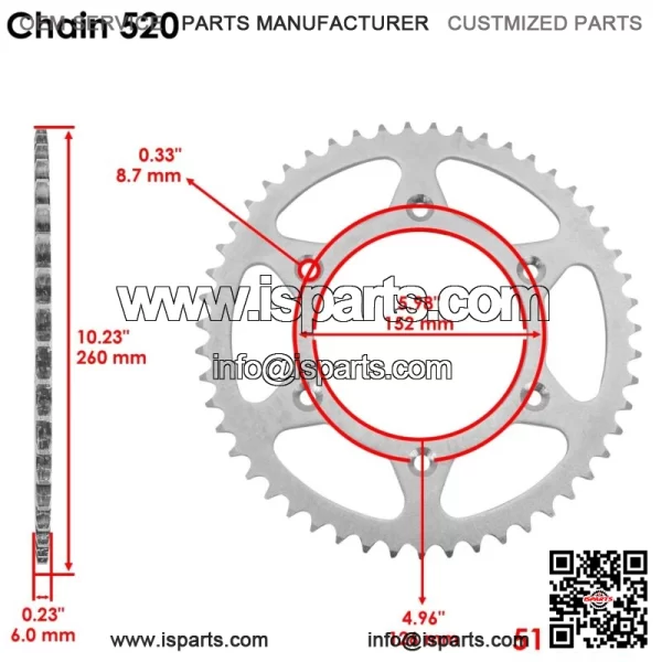 Front Rear Drive Chain Sprocket for Husaberg FE501 FE501E FE600E FS600E 1998 - Image 2