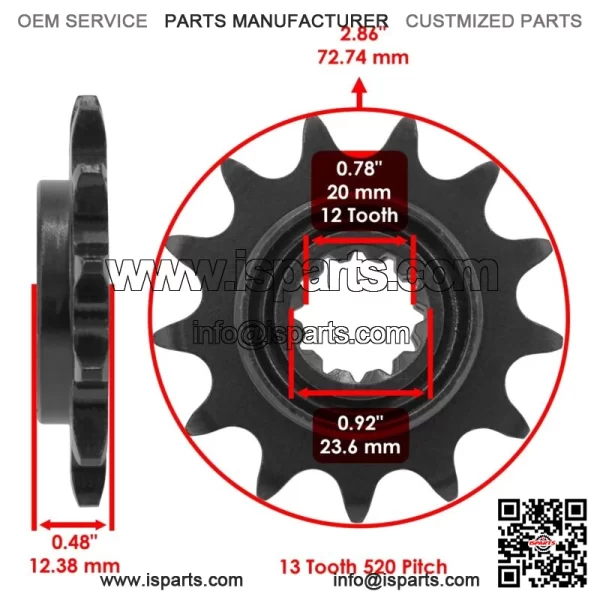 Front Rear Drive Chain Sprocket for Husaberg FE501 FE501E FE600E FS600E 1998 - Image 3
