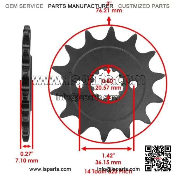 Front Rear Drive Chain Sprocket for Husaberg FC350 1996 / FC400 1996 - Image 2