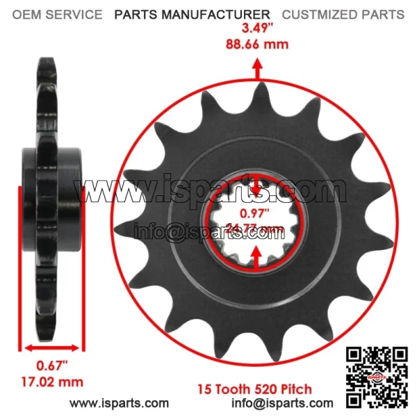 Front Rear Drive Chain Sprocket for Husaberg FC501 FC600 FE350 FE350E 1996 - Image 2