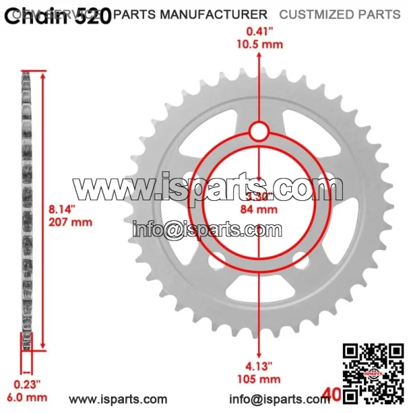 Front Rear Drive Chain Sprocket for Husaberg FC501 FC600 FE350 FE350E 1996 - Image 3