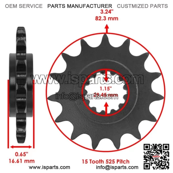 Front Rear Drive Chain Sprocket for Honda CB650R ABS 2019-2021 23801-MJE-D00 - Image 2