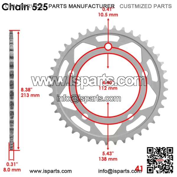 Drive Chain Sprockets For Yamaha YZF-R1 YZF-R1M 2015-2025 2CR-25441-00-00 - Image 3