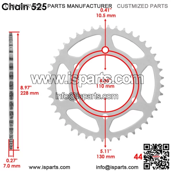 Drive Chain Sprockets For Suzuki GSXS1000 2016-2024 64511-04K00 - Image 2