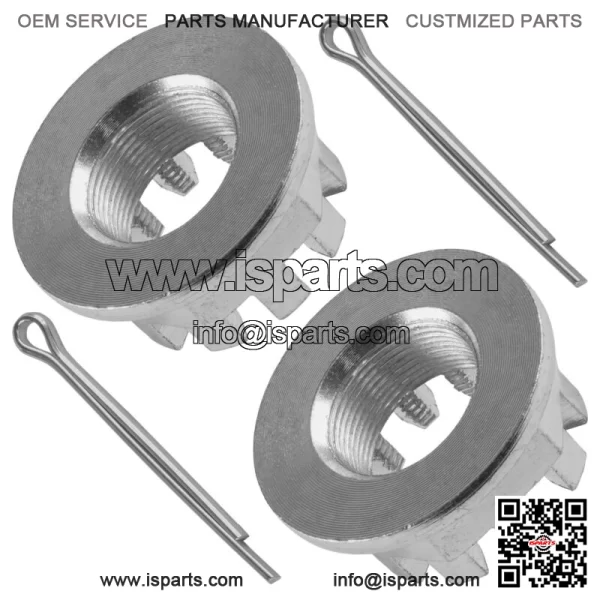 Set of 2 Rear Axle Nuts W/Pin For Honda TRX450S TRX450ES Foreman 450 1998-2001 - Image 4