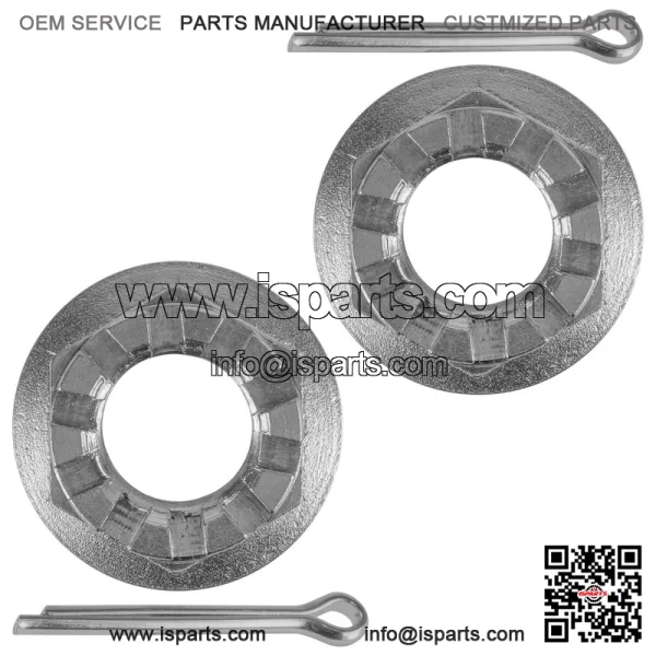 Set of 2 Rear Axle Castle Nuts & Pins for Honda TRX450R 2005-2009 - Image 4