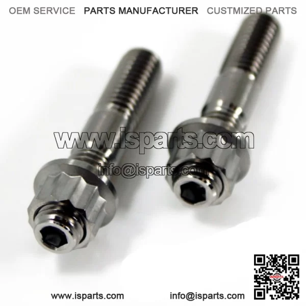 YFZ450 YFZ 450 Ti Exhaust Studs Bolt Heavy Duty Titanium Head Pipe Stud Bolt Kit - Image 2