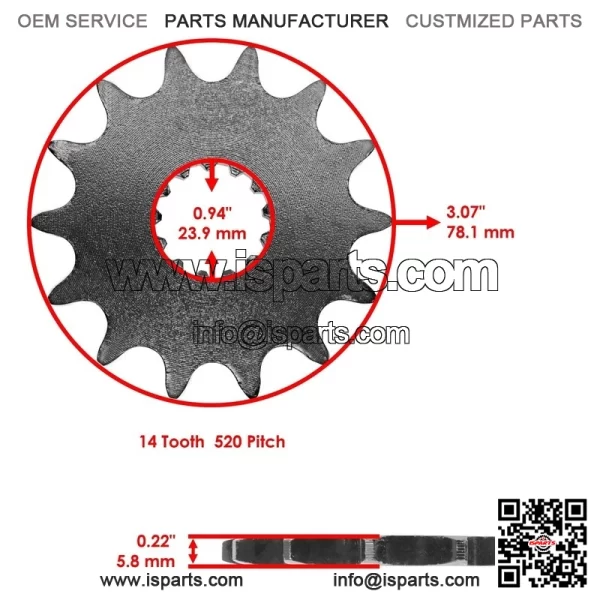 Blue Drive Chain And Sprockets Kit for Yamaha YFZ450 YFZ450V 2004-2013 - Image 2