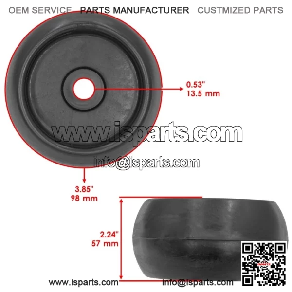 Deck Wheels w/ Hardware Kit for Ferris F50XT F125XT F150XT F200XT F160Z F210Z - Image 2