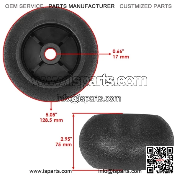 Deck Wheels Roller for Bush Hog PZ3 PZ5 Professional Series Zero Turn / 50025511 - Image 2