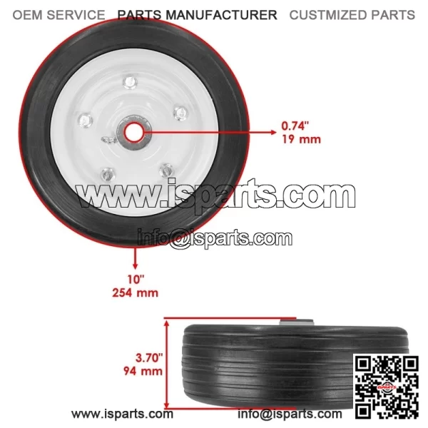 87750 87656 Caster Wheel for Bush Hog RDTH60 RDTH72 RFM60 TH48 TH60 TH72 - Image 2