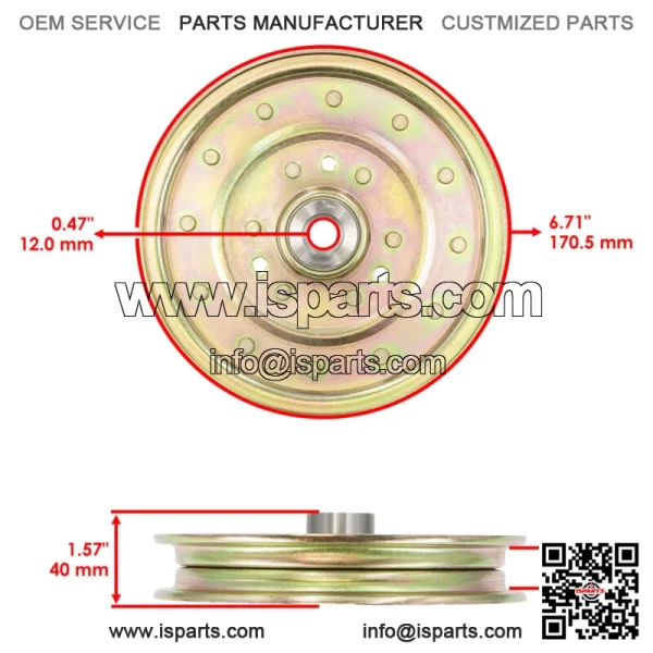 605463 48" 54" 60" Deck Idler Pulley For Hustler RD Fastrak / Raptor SDX - Image 2