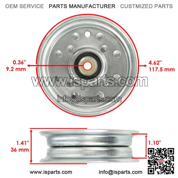 48" 46 Deck Pulley For Snapper ZT 2548 ZT 2246 1757823YP 7034422SM - Image 2
