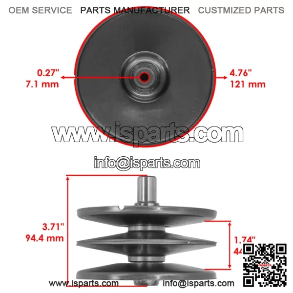 956-04002 956-04015 756-0981 756-04209 Drive Pulley & Belt For Cub Cadet LT1040 - Image 3
