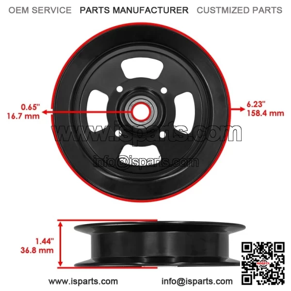 72" Deck Idler Pulley For Toro 72922 72945 Z Master 103-8743 126-9196 - Image 2