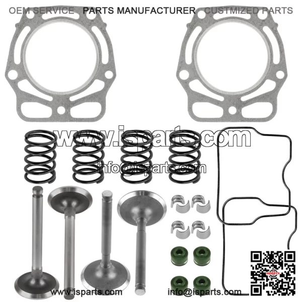 Cylinder Head Intake & Exhaust Valve Kit for Kawasaki Mule 2510 KAF620A 1994-98