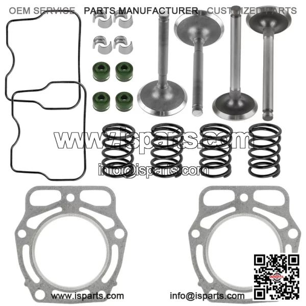 Cylinder Head Intake & Exhaust Valve Kit for Kawasaki Mule 2510 KAF620A 1994-98 - Image 2