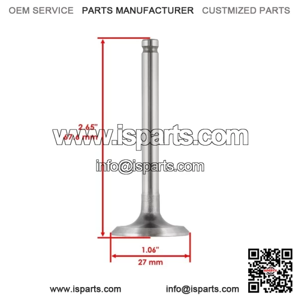Cylinder Head Intake & Exhaust Valve Kit for Kawasaki Mule 2510 KAF620A 1994-98 - Image 3
