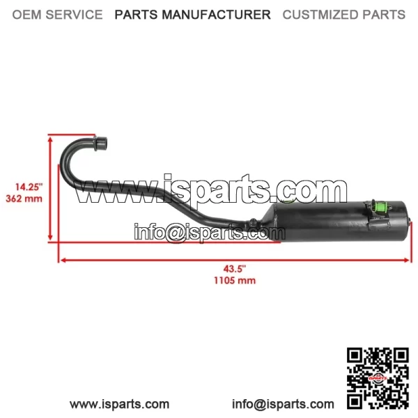 18300-HR3-A20 Exhaust Muffler For Honda FourTrax Rancher Foreman 4x4 2014-2024 - Image 2