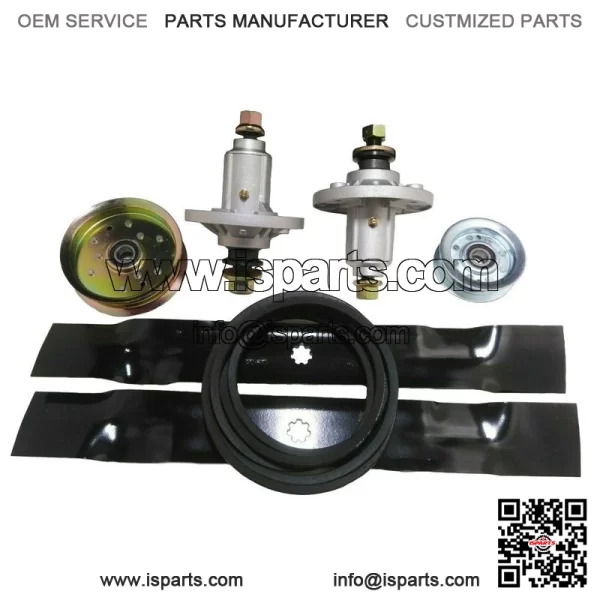 42" Mower Deck Rebuild Kit Fits JD LA115 100 Series Spindles Blades - Image 2