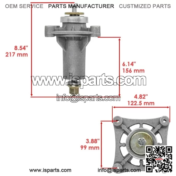 54" Deck Spindle with Pulley & Blade for Dixon D26BH54 960460013 532129861 - Image 2