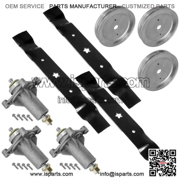 54" Deck Spindle with Pulley & Blade for Dixon D26BH54 960460013 532129861 - Image 5