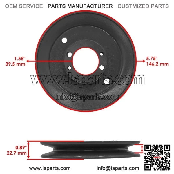 61" Deck Spindle Pulley & Blade for Ferris DDS61 5901115 DD61BVE HydroWalk - Image 5