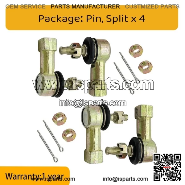 Heavy Duty Chromoly Tie Rod Ends Kit for Honda TRX250R TRX400EX TRX450R TRX300EX - Image 3