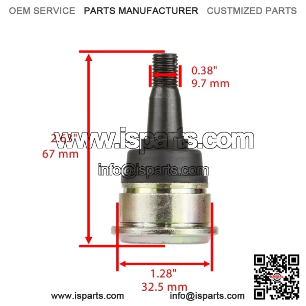 for Yamaha YFZ450X 10-11/ YFZ450 2004-13 Upper and Lower A-Arm Ball Joints 4 Pcs - Image 2