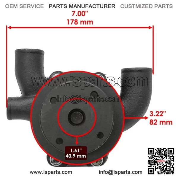 Water Pump w/ Pulley For Massey Ferguson 20 135 2135 230 235 245 739527M91 - Image 2