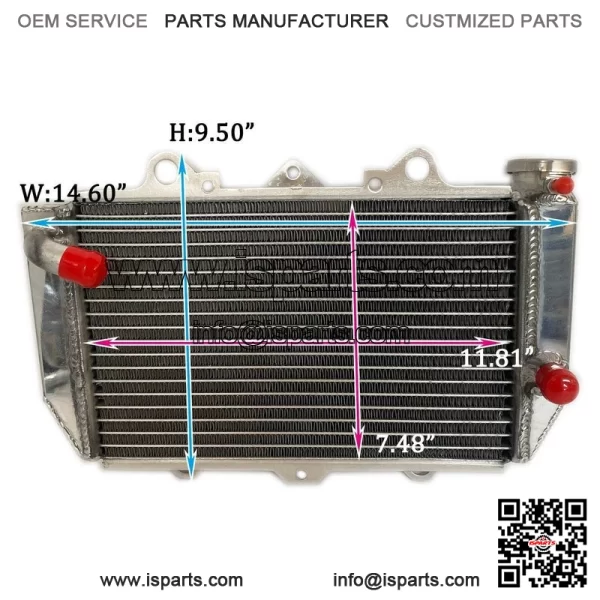 Aluminum Radiator For Yamaha YFZ450 YFZ 450 2003-2008 2007 2006 2005 2004 ATV - Image 2