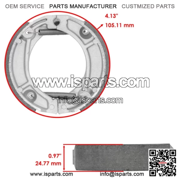 for Honda CT110 Trail 110 1980 1981 1982 1983 1984 1986-1988 Rear Brake Shoes (For: Honda CT110) - Image 2