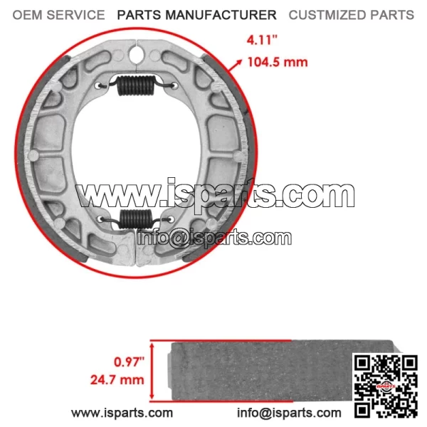 Front Brake Shoes for Honda CT110 Trail 110 1980 1981 1982 1983 1984 86 87 1988 (For: Honda CT110) - Image 2