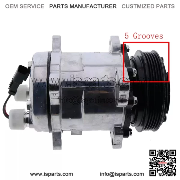 A/C Compressor QP5H11-1812 For Bobcat S550 S570 S590 S595 S650 T550 T590 E32 E35 - Image 2
