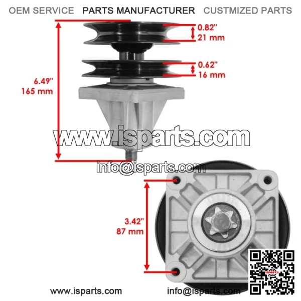 46" Deck Spindles for White Outdoor GT205 GT-205 14BU836H190 1998-1999 - Image 4