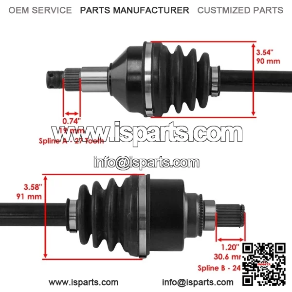 Front CV Axle For Arctic Cat Wildcat 4X 1000 2016-2018 Left or Right - Image 3